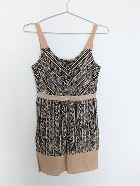 Ann Taylor LOFT Geometric Print Dress – Beige/Tan, Women's XS